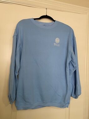 Aerie Pullover Sweater Blue Smiley Academy XXS